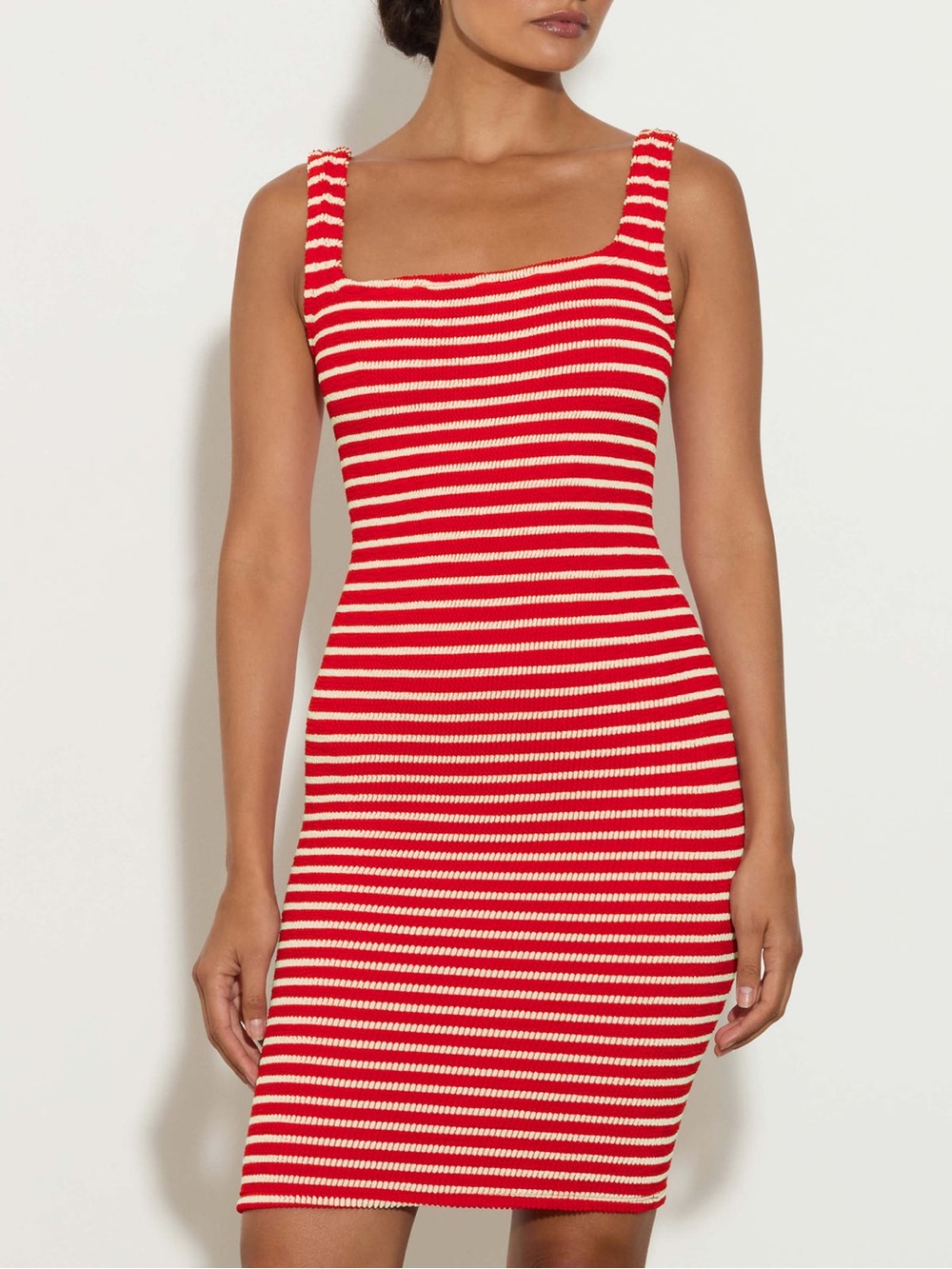 NWT Hunza G Tank Dress in Red/White Stripe